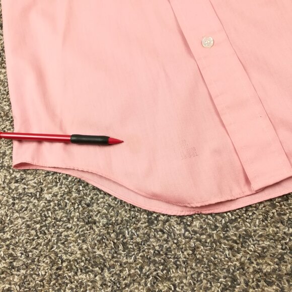 Vintage 70s Now Breed by Campus Shirt Non Iron Button Up Pink Mens Medium - Picture 5 of 8